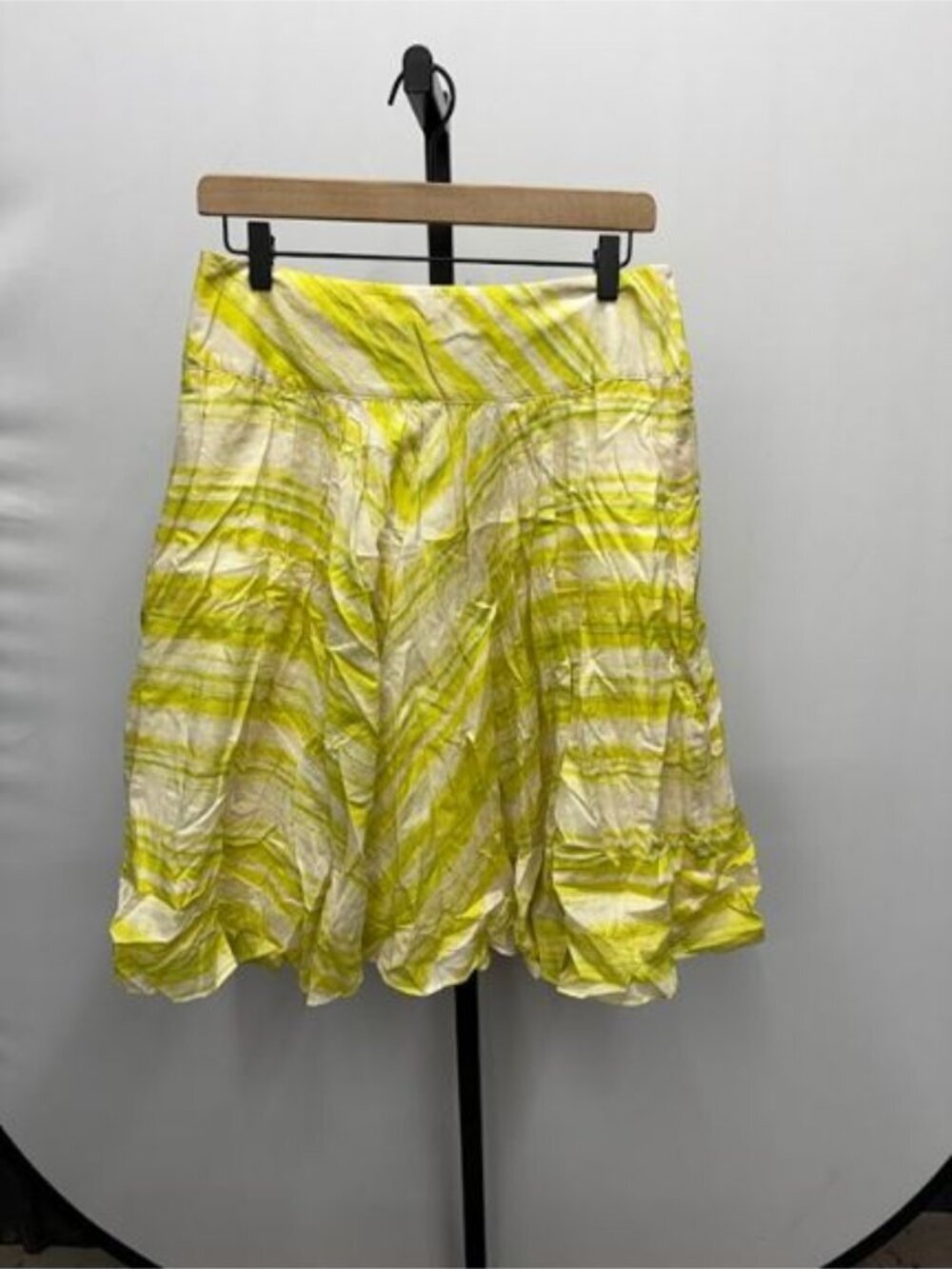 Talbots Green Watercolor Pastel Cotton Knee Length Skirt